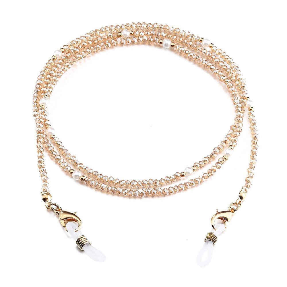 1407 Mask Lanyard Eyeglasses Chain Healing Crystal Beaded Sunglasses Chains